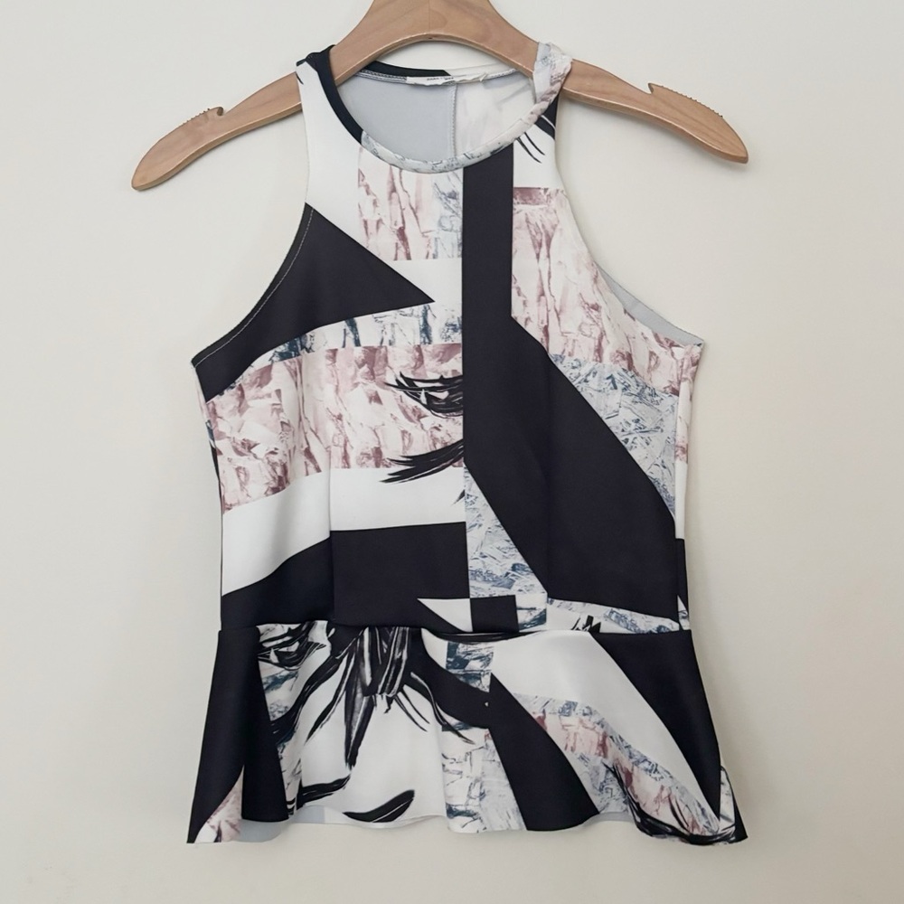 Zara Sleeveless Top Peplum‎ Halter Style